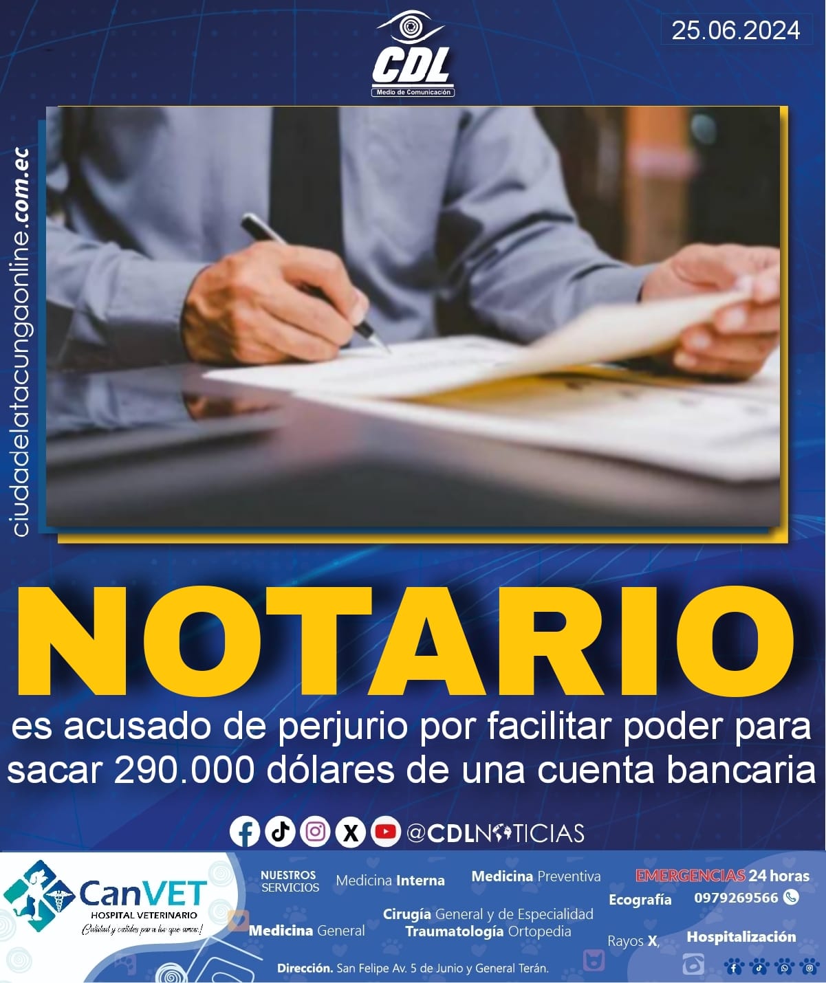 Notario es acusado de perjurio por facilitar poder para sacar 290.000 dólares de una cuenta bancaria