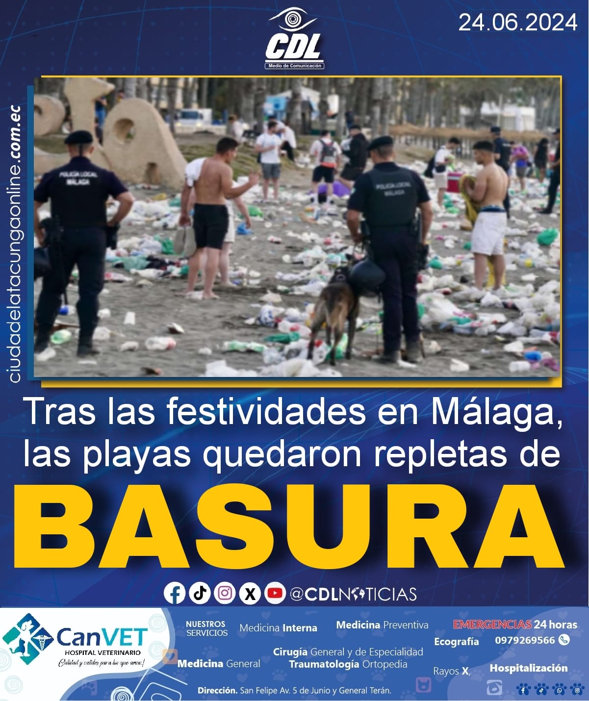Tras las festividades en Málaga, las playas quedaron repletas de basura