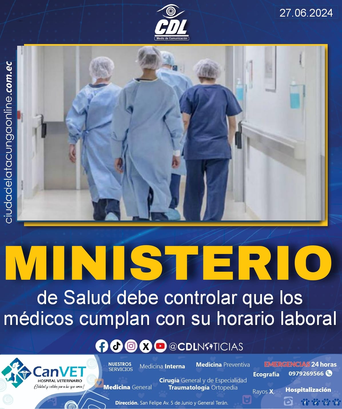 El Ministerio de Salud debe controlar que los médicos cumplan con su horario laboral