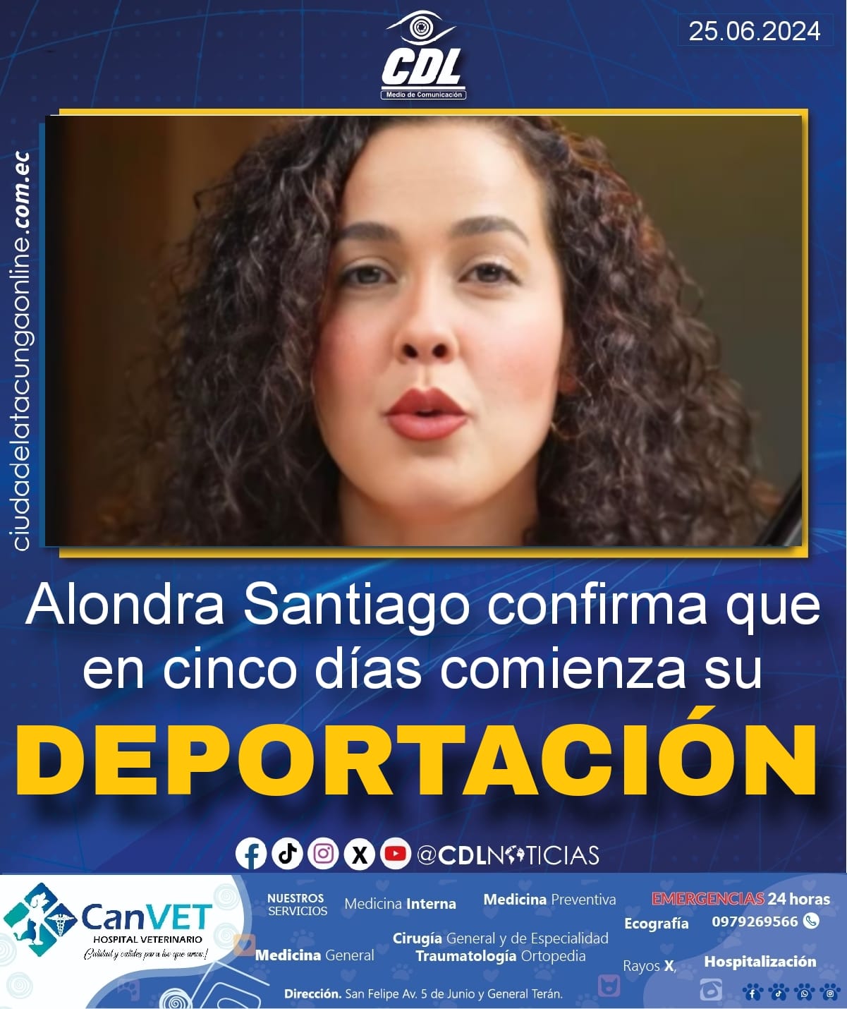 Alondra Santiago confirma que en cinco días comienza su deportación