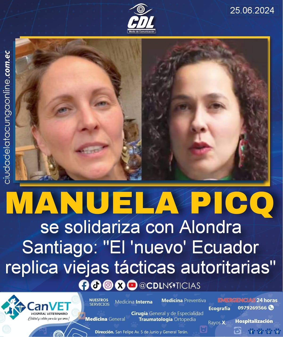 Manuela Picq se solidariza con Alondra Santiago: «El ‘nuevo’ Ecuador replica viejas tácticas autoritarias»