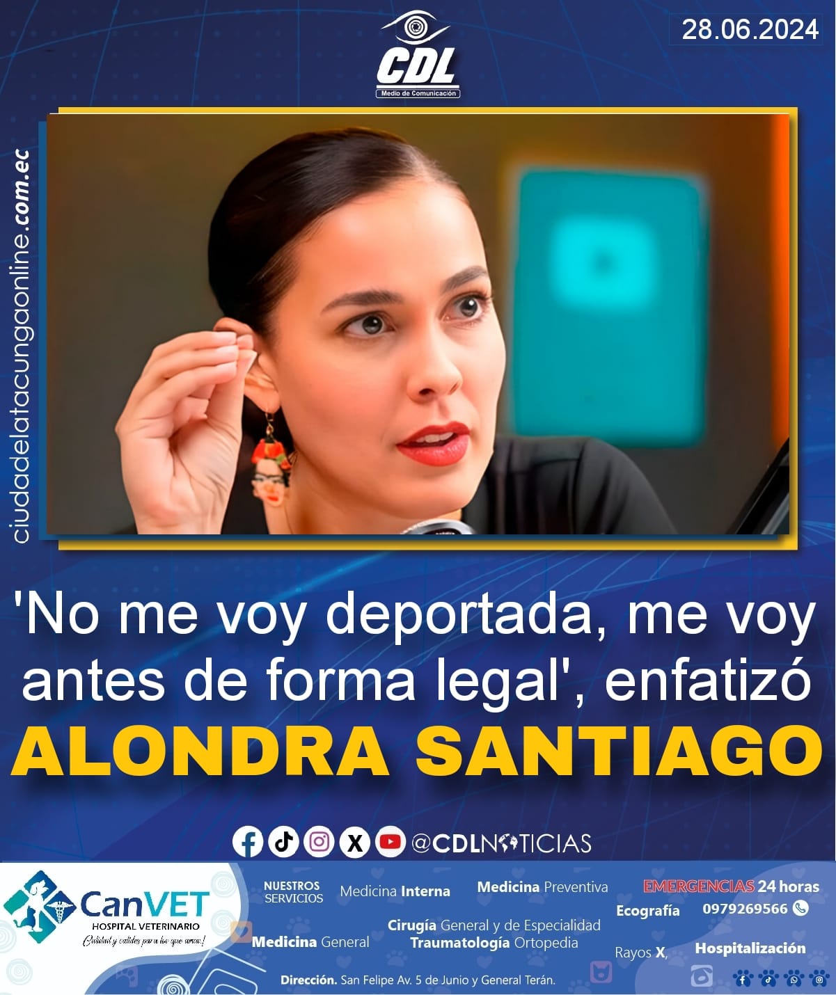 ‘No me voy deportada, me voy antes de forma legal’, enfatizó Alondra Santiago
