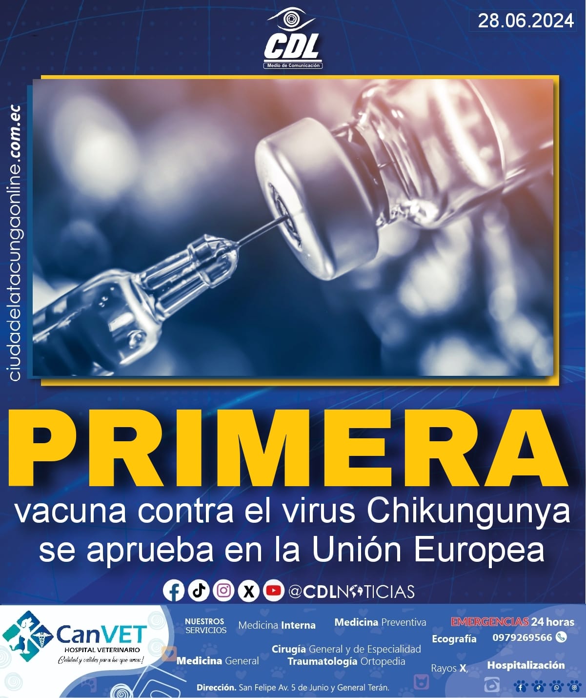 La primera vacuna contra el virus Chikungunya se aprueba en la Unión Europea