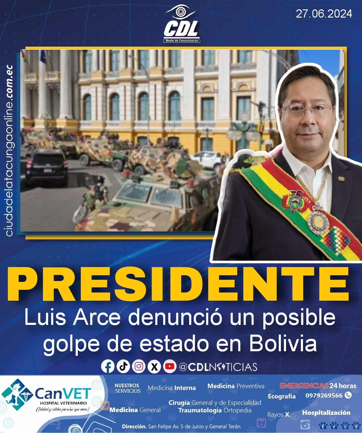 Presidente Luis Arce denunció un posible golpe de estado en Bolivia
