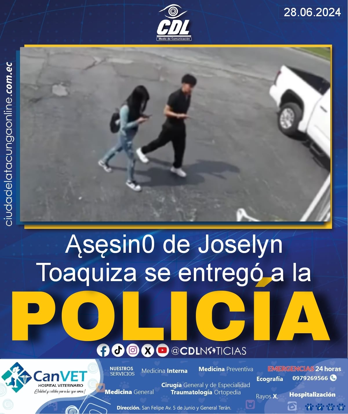 El ąsęsin0 de Joselyn Toaquiza se entregó a la Policía