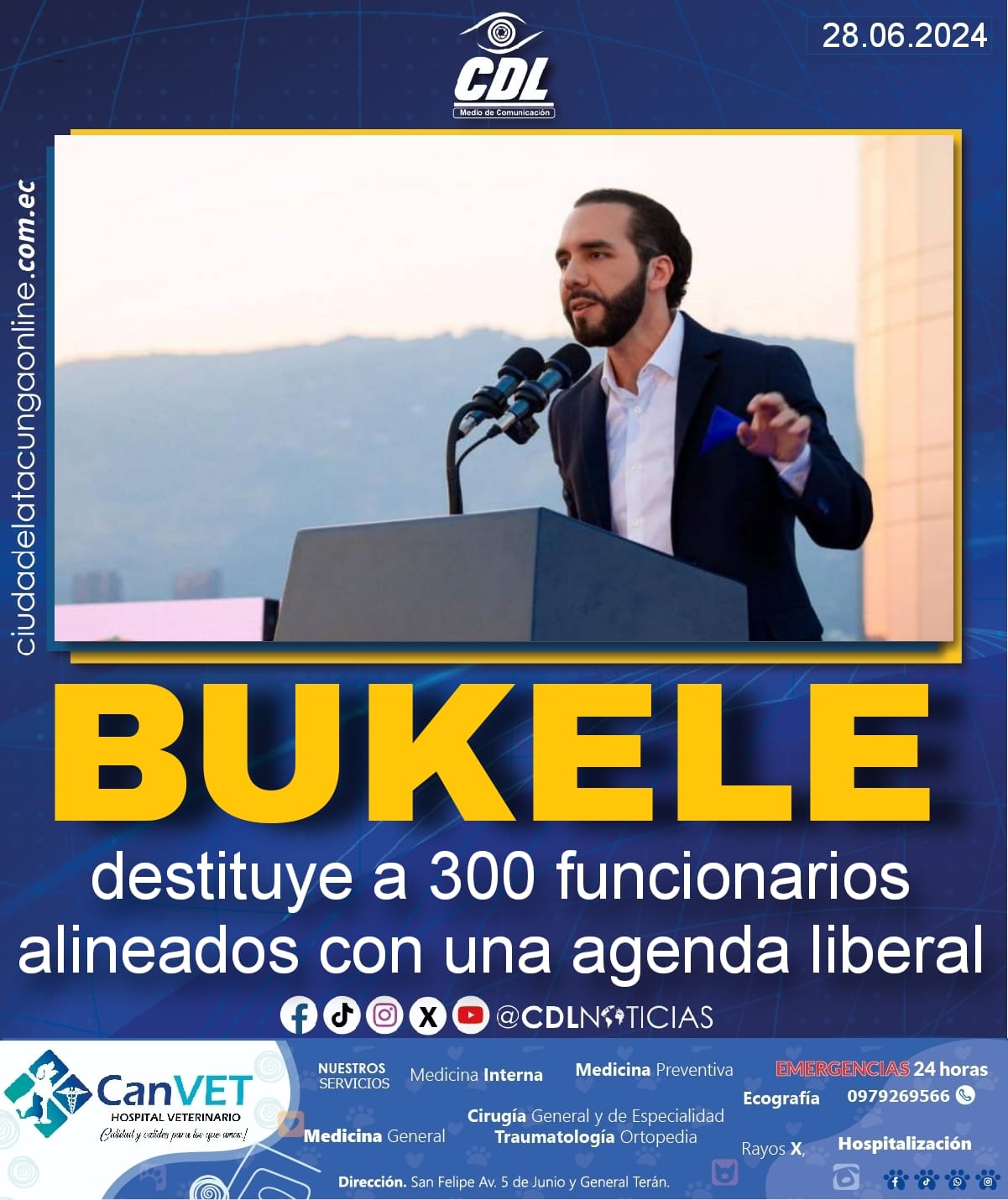 Bukele destituye a 300 funcionarios alineados con una agenda liberal