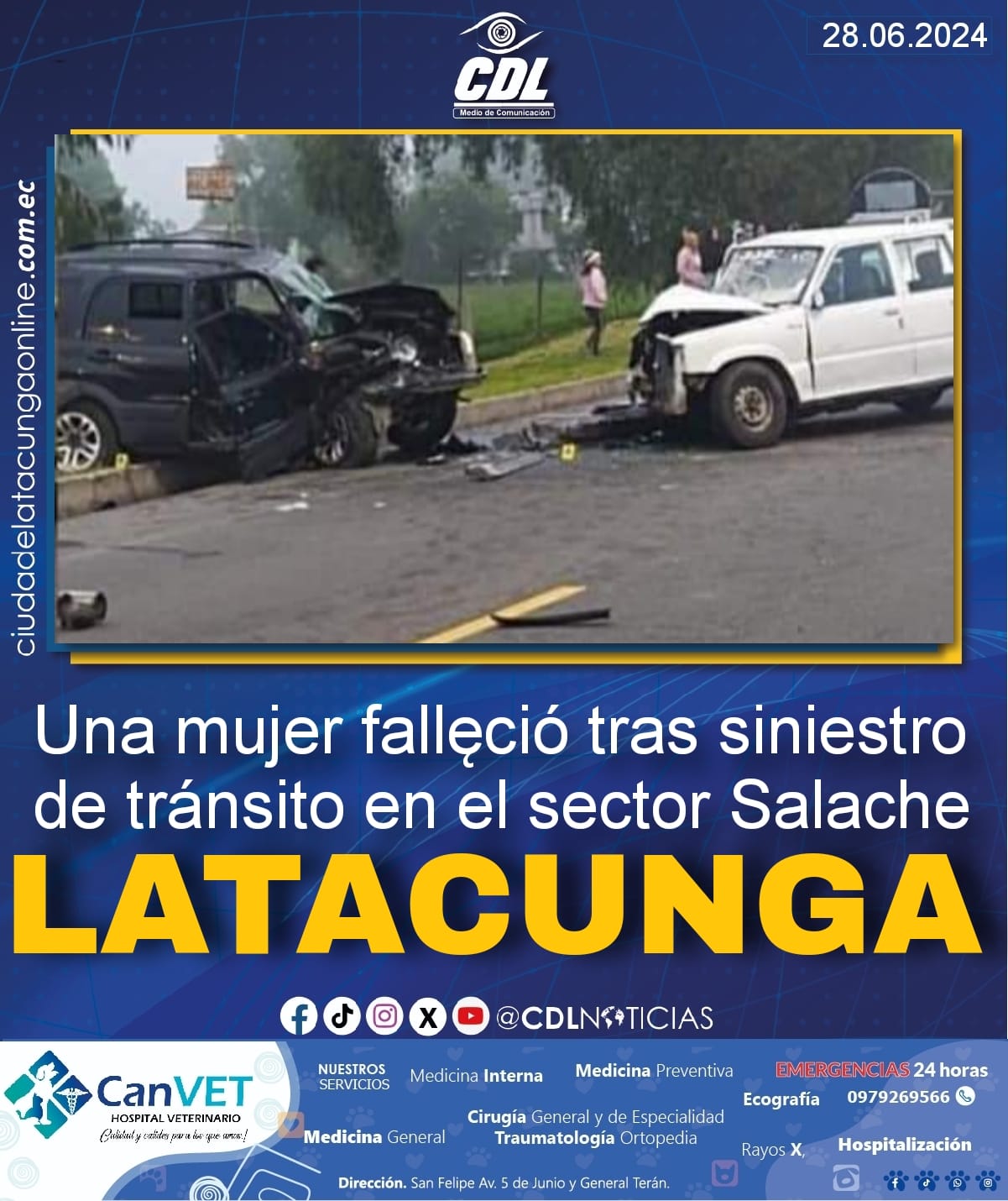 Una mujer fallęció tras siniestro de tránsito en el sector Salache Latacunga