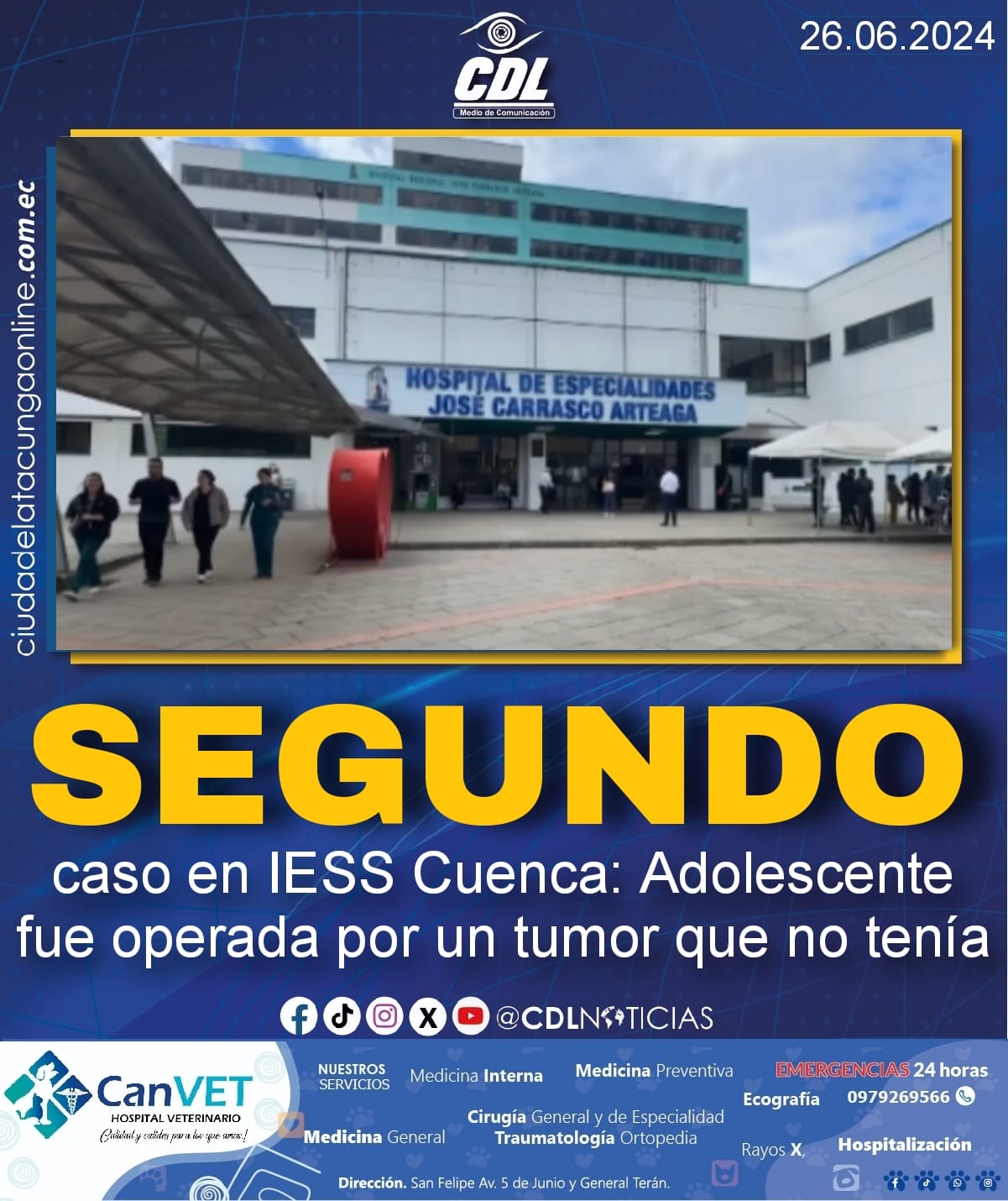 Segundo caso en IESS Cuenca: Adolescente fue operada por un tumor que no tenía