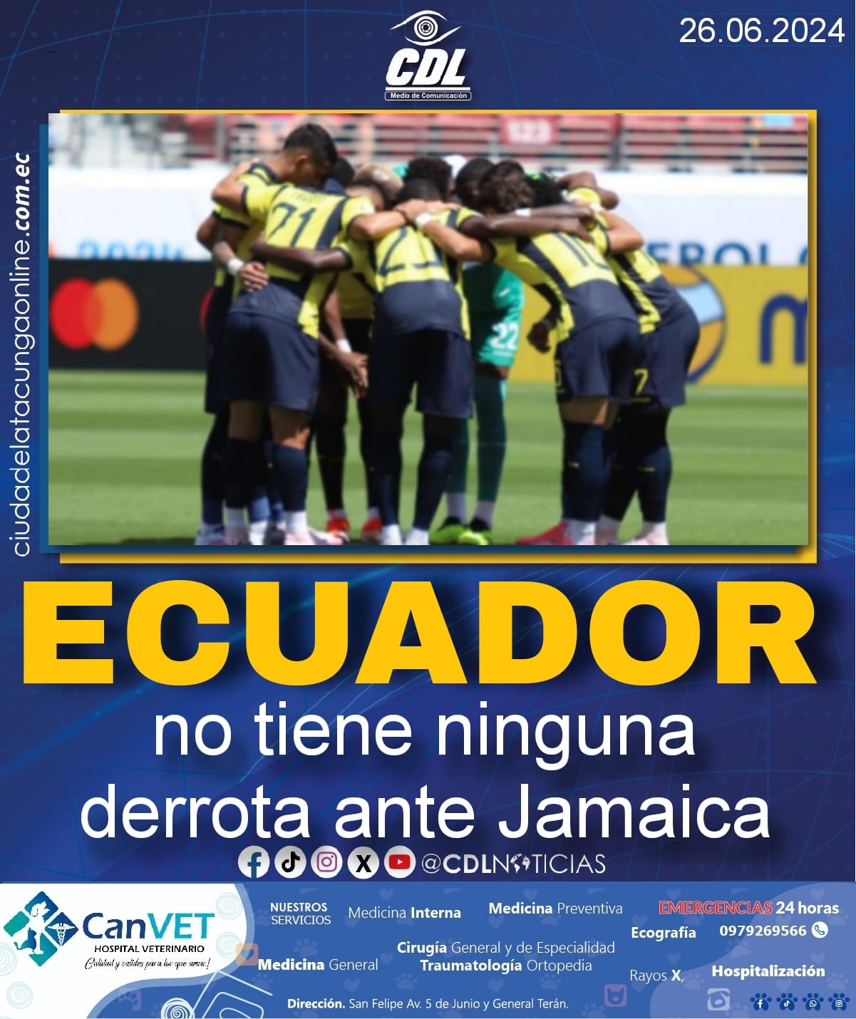 Ecuador no tiene ninguna derrota ante Jamaica