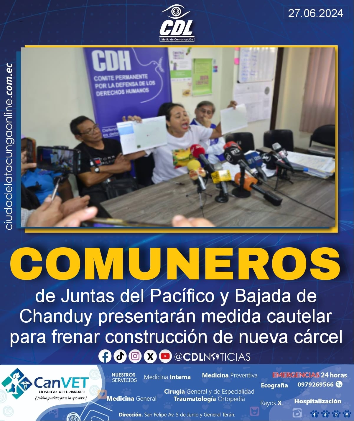 Comuneros de Juntas del Pacífico y Bajada de Chanduy presentarán medida cautelar para frenar construcción de nueva cárcel