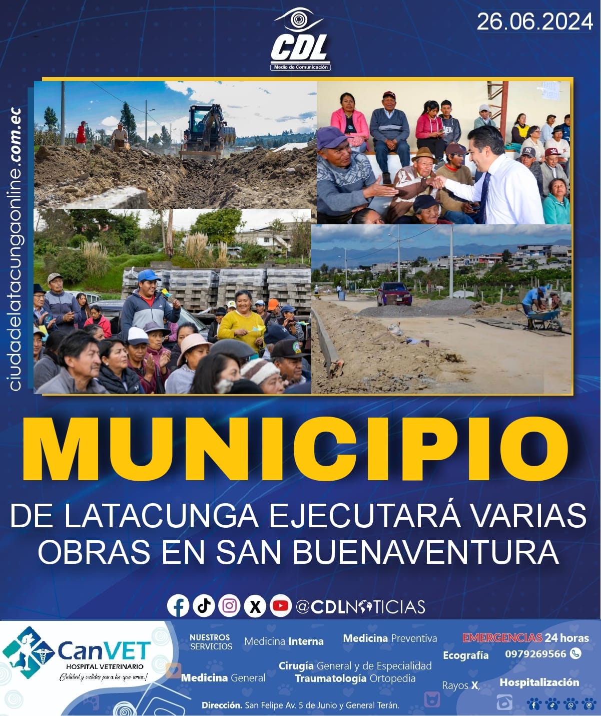 MUNICIPIO DE LATACUNGA EJECUTARÁ VARIAS OBRAS EN SAN BUENAVENTURA