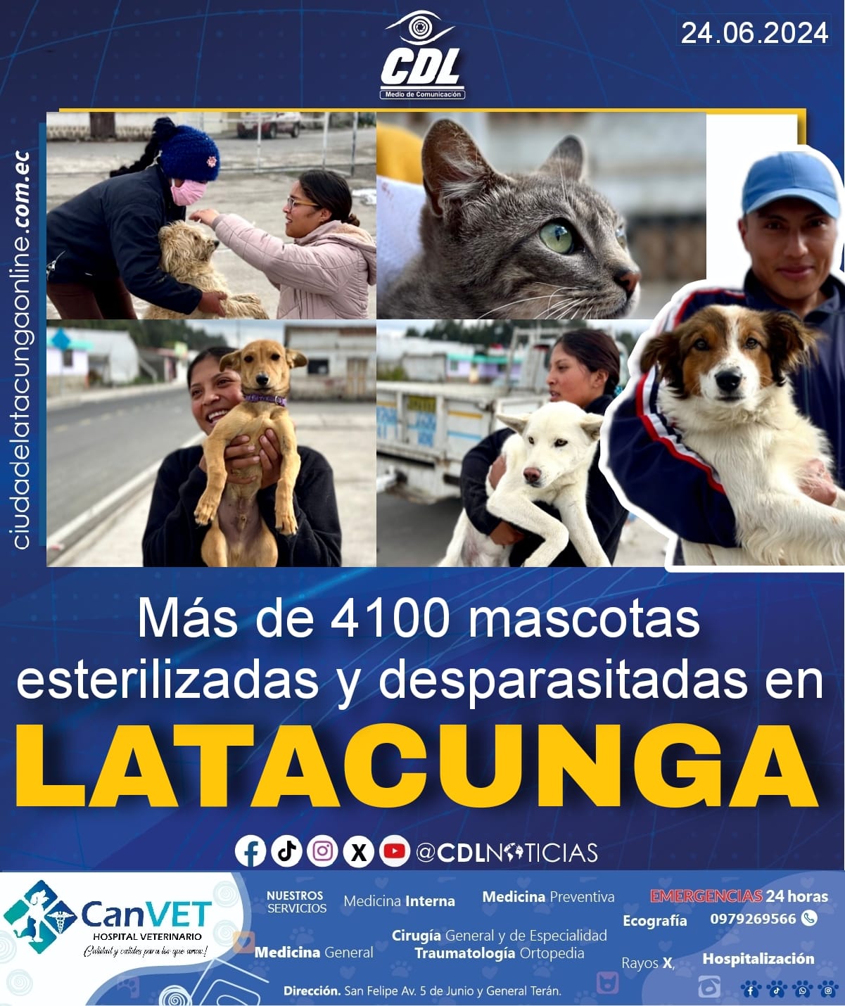 Más de 4100 mascotas esterilizadas y desparasitadas en Latacunga