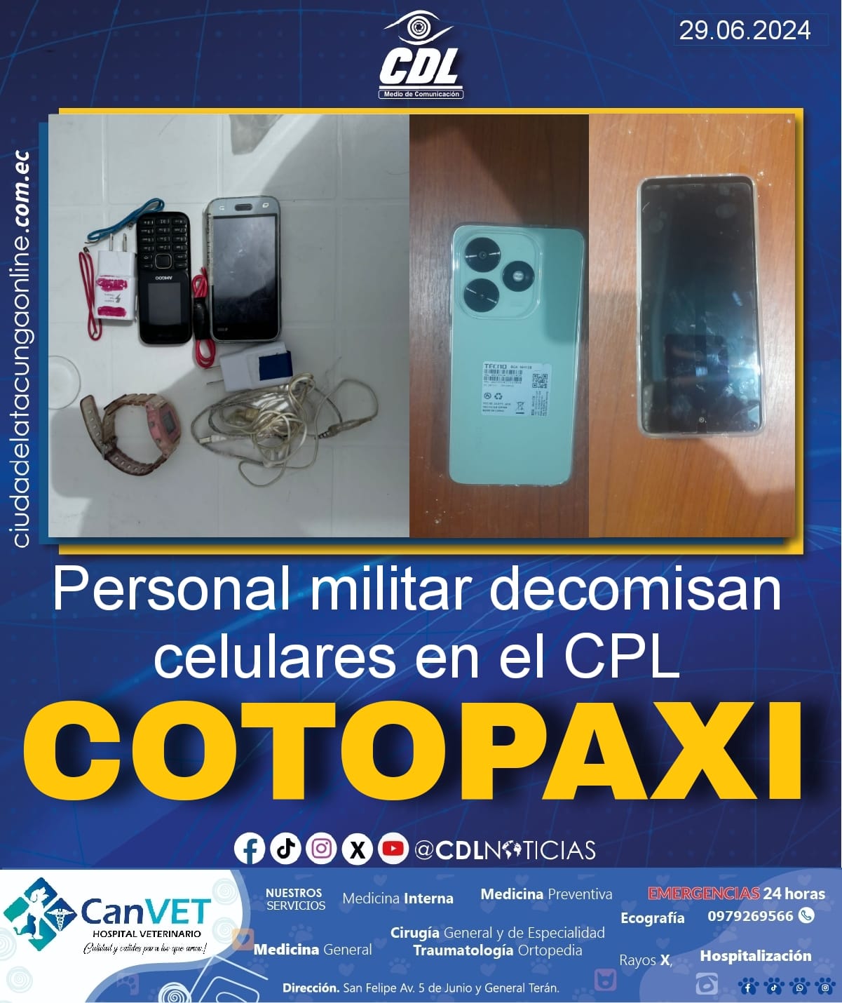 Celulares decomisados en el CPL #Cotopaxi