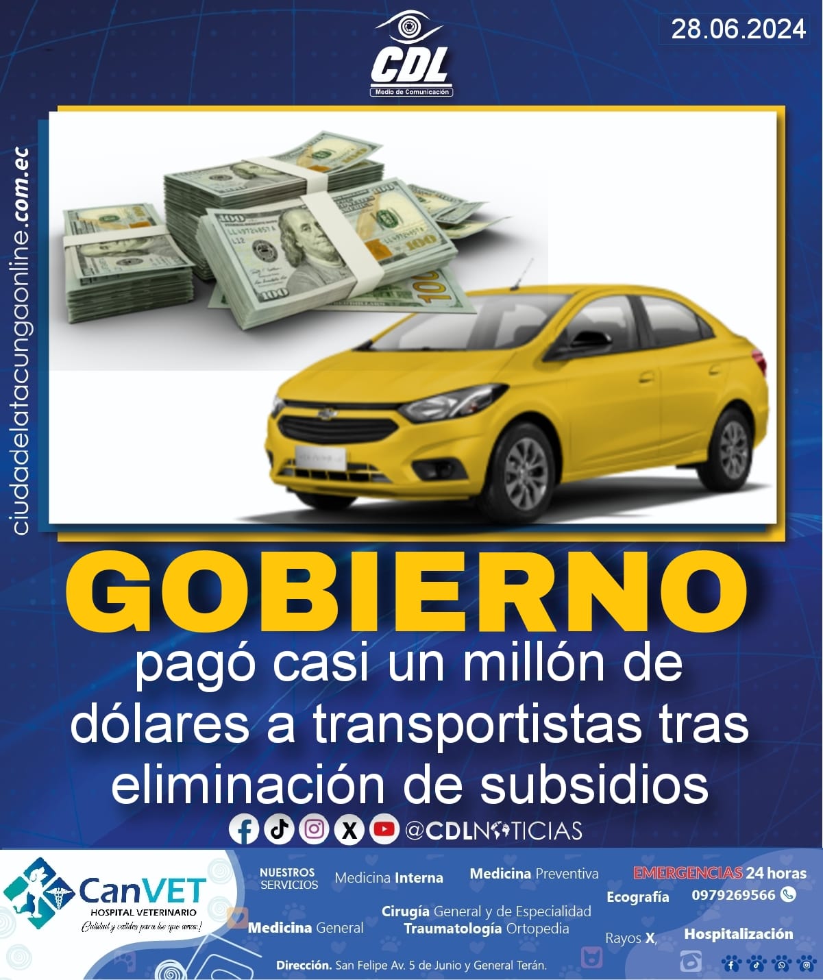 Gobierno pagó casi un millón de dólares a transportistas tras eliminación de subsidios