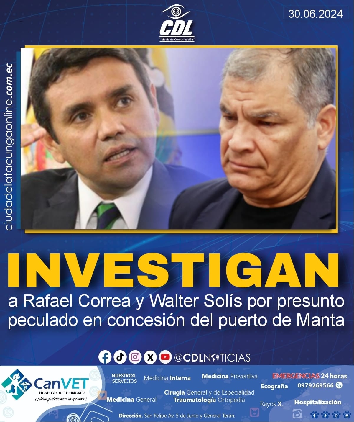 Investigan a Rafael Correa y Walter Solís por presunto peculado en concesión del puerto de Manta