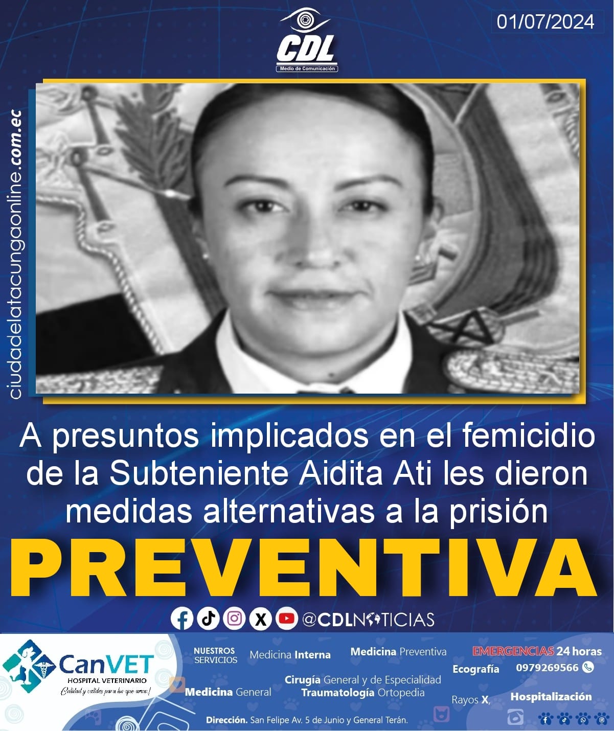 A presuntos implicados en el femicidio de la Subteniente Aidita Ati les dieron medidas alternativas a la prisión preventiva