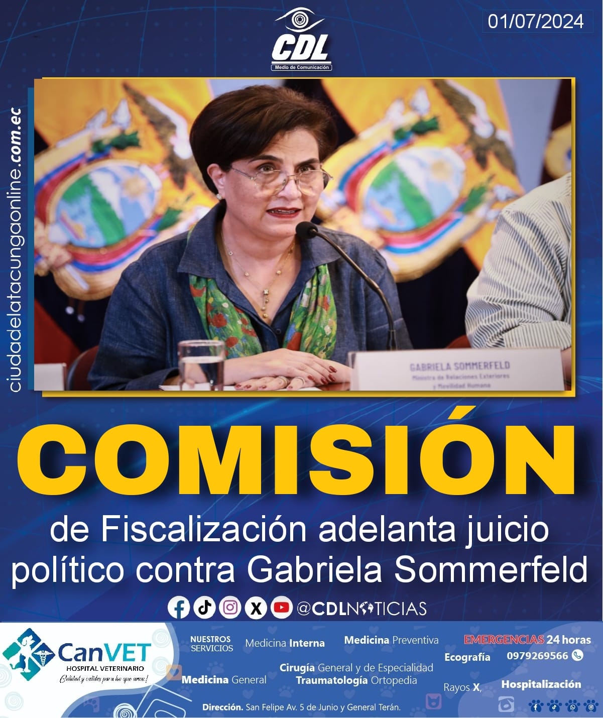 Comisión de Fiscalización adelanta juicio político contra Gabriela Sommerfeld