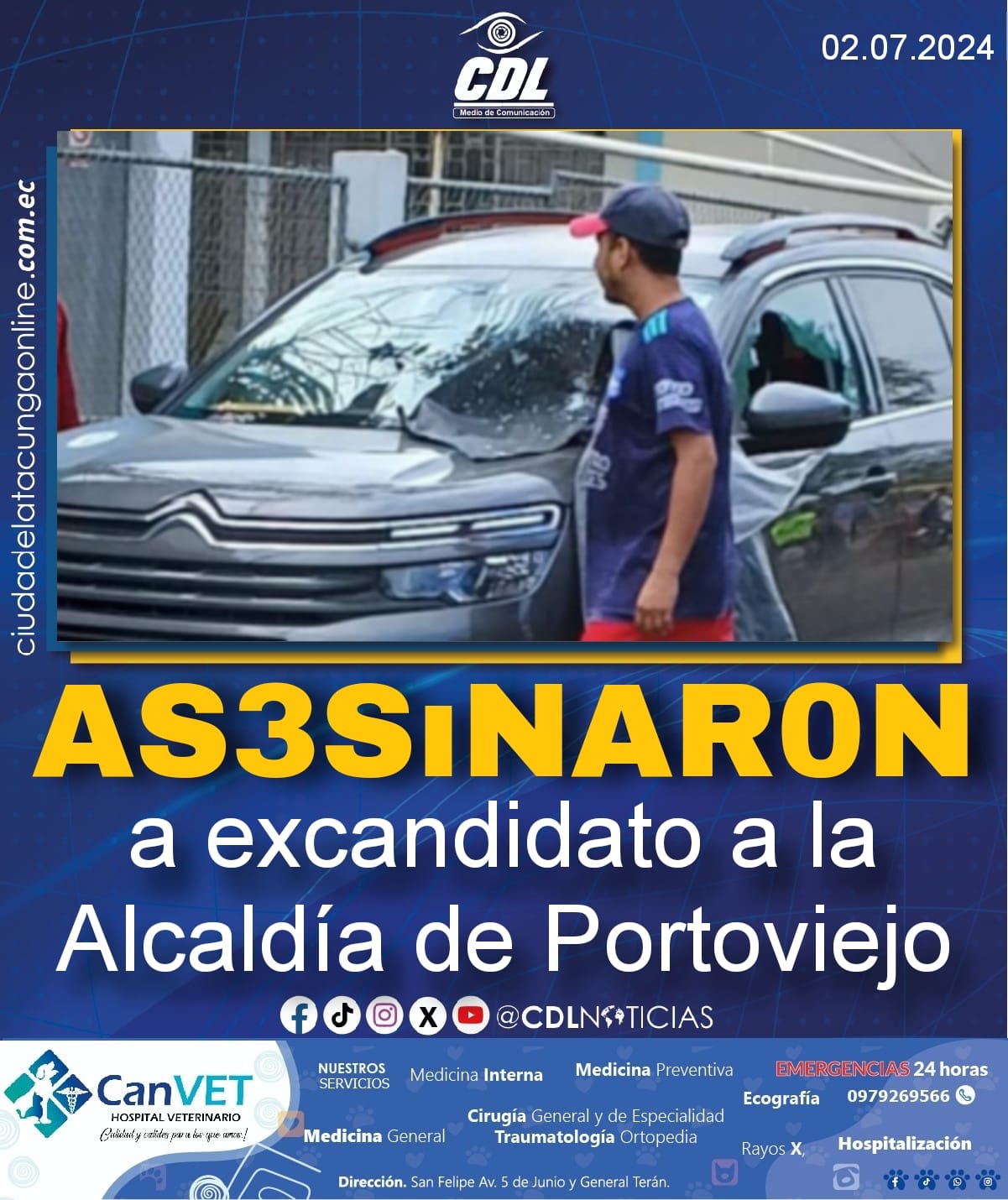 As3sinar0n a excandidato a la Alcaldía de Portoviejo