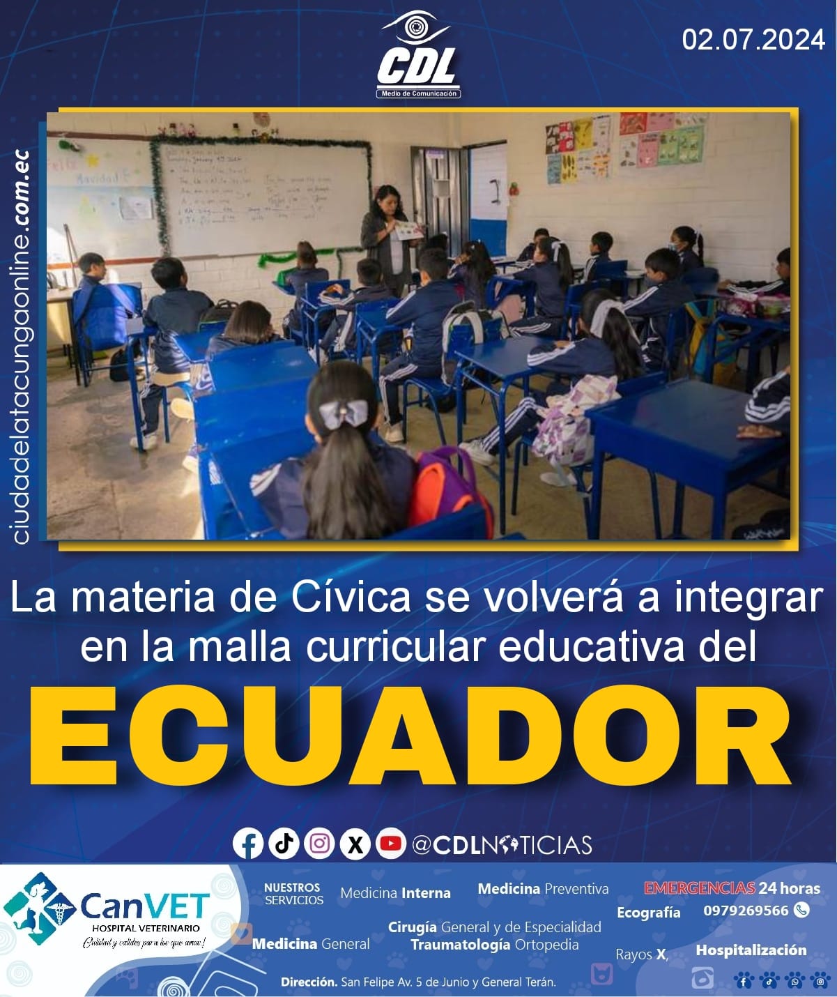 La materia de Cívica se volverá a integrar en la malla curricular educativa del Ecuador