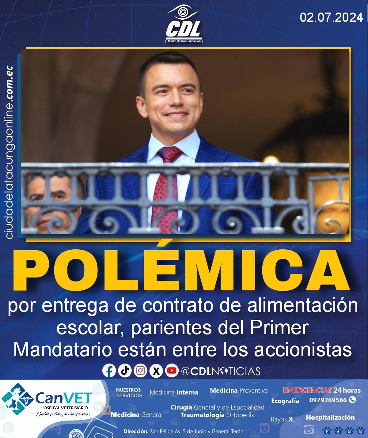 Polémica por entrega de contrato de alimentación escolar, parientes del Primer Mandatario están entre los accionistas