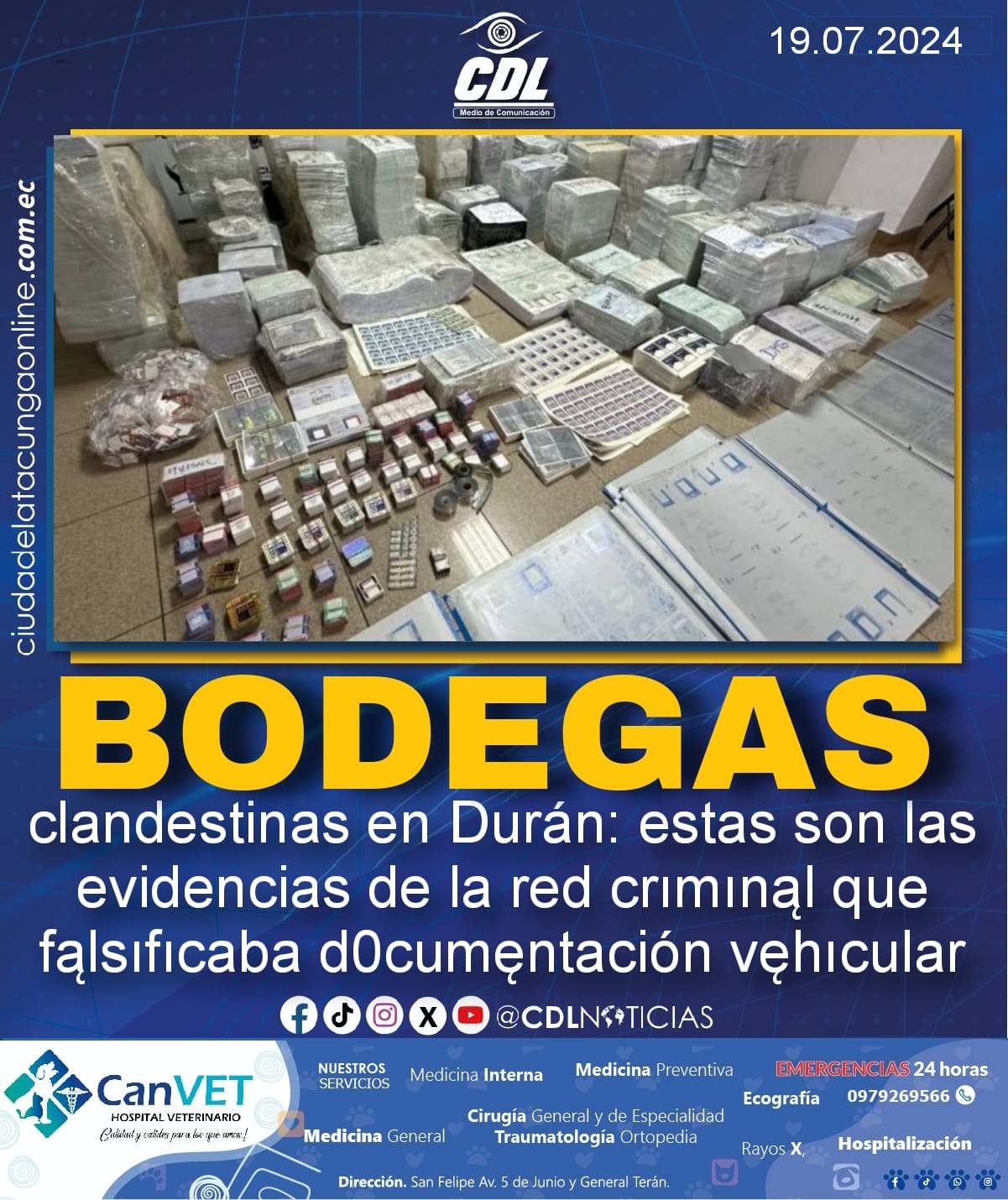 Bodegas clandestinas en Durán: estas son las evidencias de la red criminal que falsificaba documentación vehicular