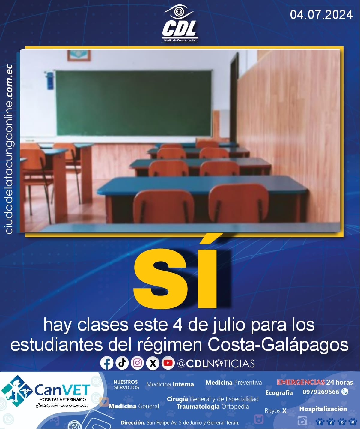 Marcha nacional: Sí hay clases este 4 de julio para los estudiantes del régimen Costa-Galápagos