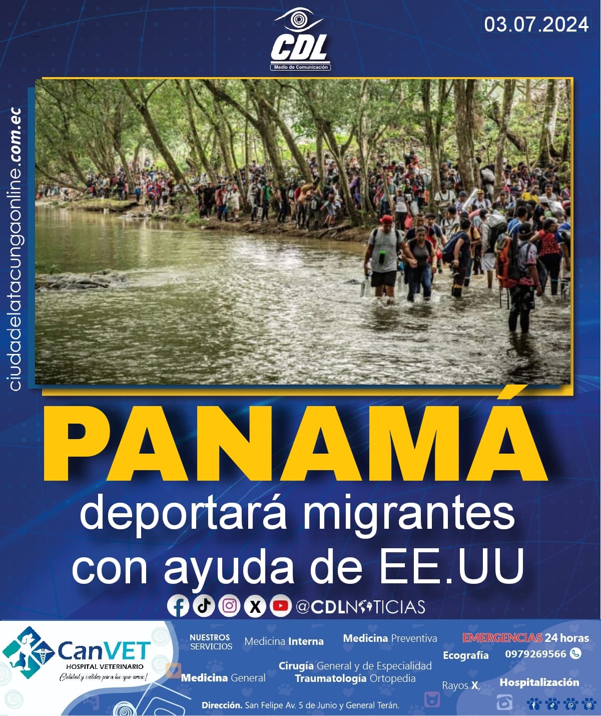 Panamá deportará migrantes con ayuda de EE.UU