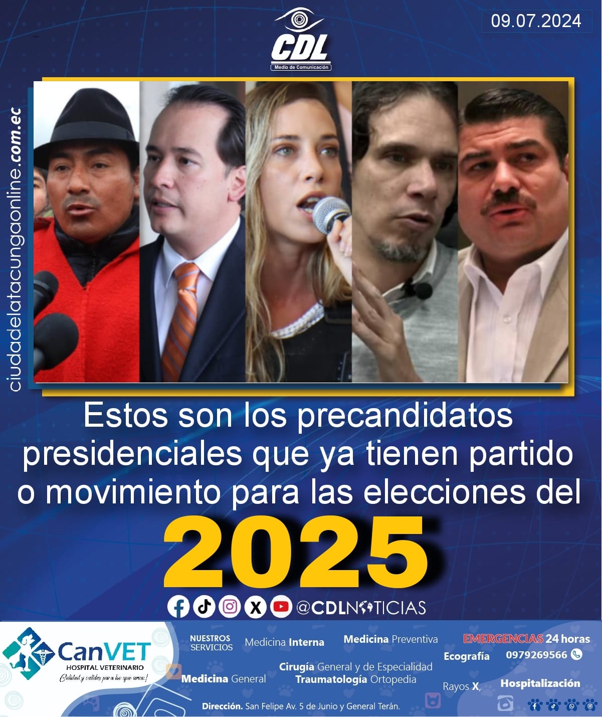 Estos son los precandidatos presidenciales que ya tienen partido o movimiento para las elecciones del 2025