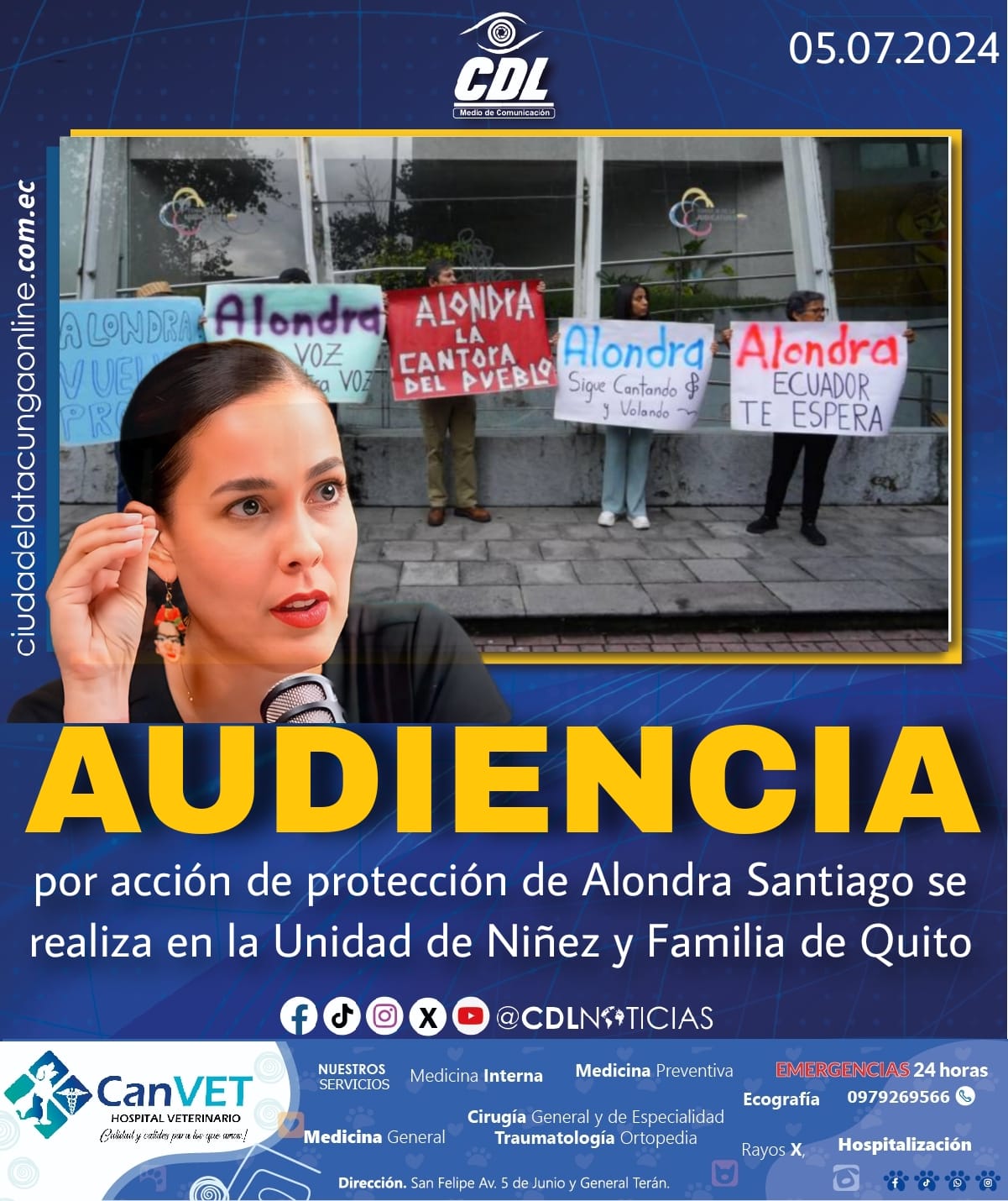 La audiencia por acción de protección de Alondra Santiago se realiza en la Unidad de Niñez y Familia de Quito