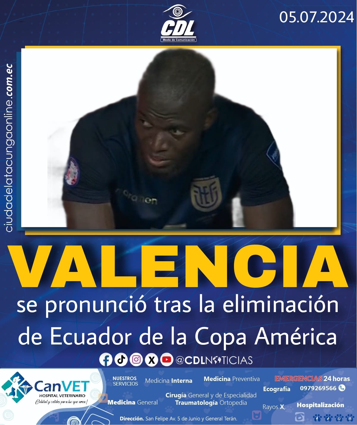 Enner Valencia se pronunció tras la eliminación de Ecuador de la Copa América: “cuesta levantarse de ese duro golpe”