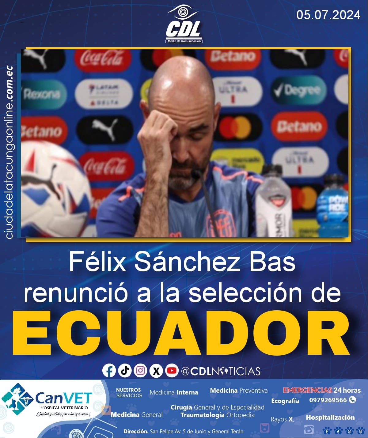 Félix Sánchez Bas renunció a la selección de Ecuador