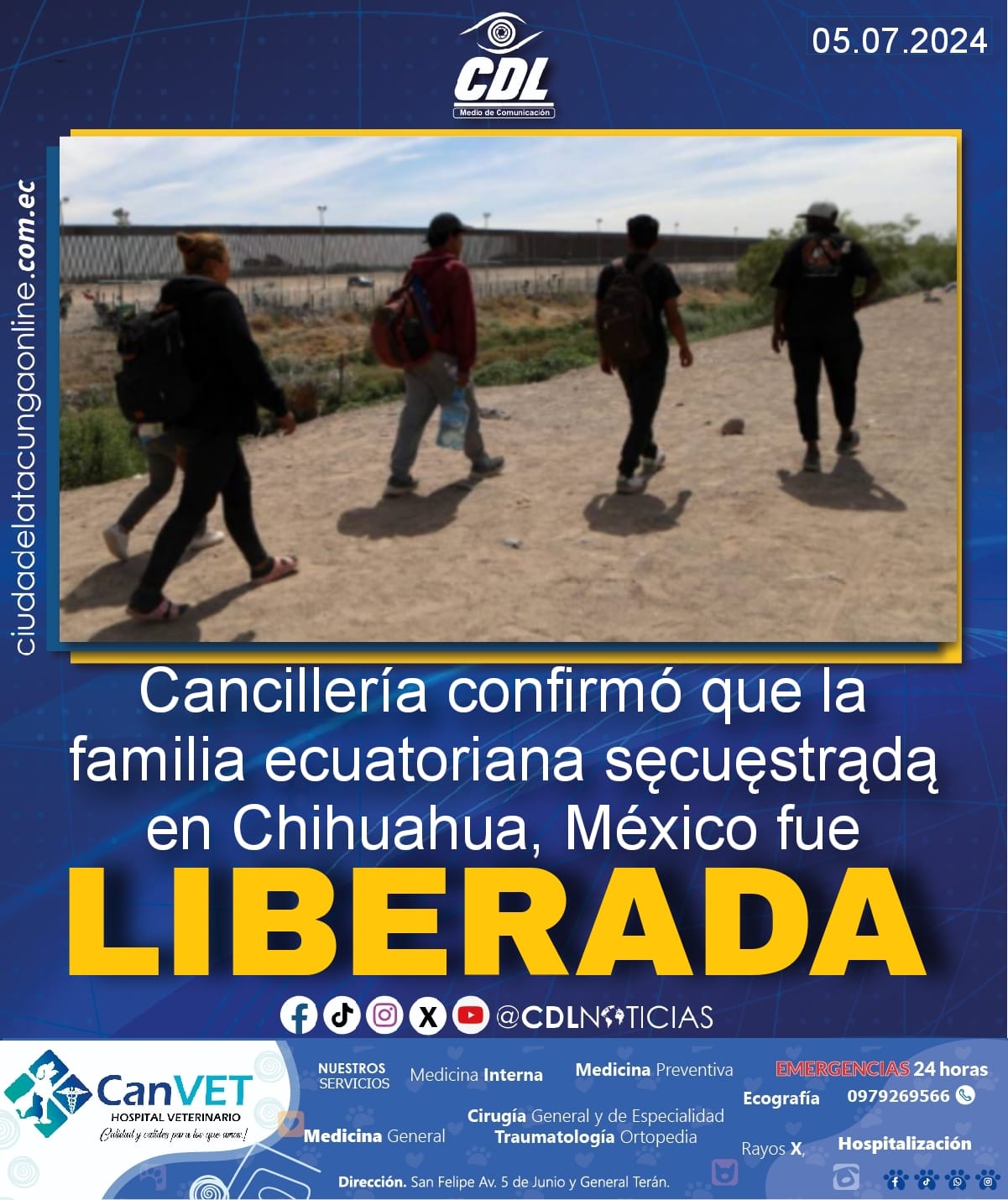 La Cancillería confirmó que la familia ecuatoriana sęcuęstrądą en Chihuahua, México fue liberada