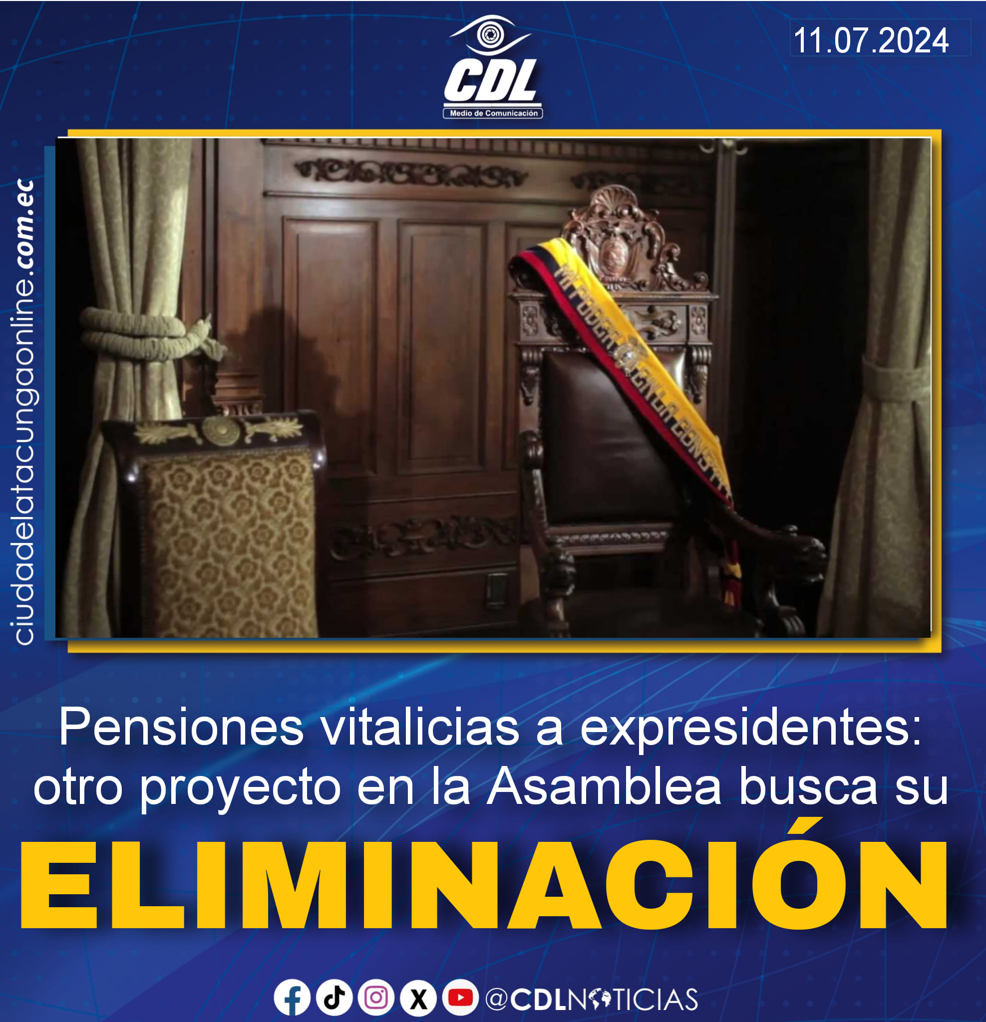Pensiones vitalicias a expresidentes: otro proyecto en la Asamblea busca su eliminación