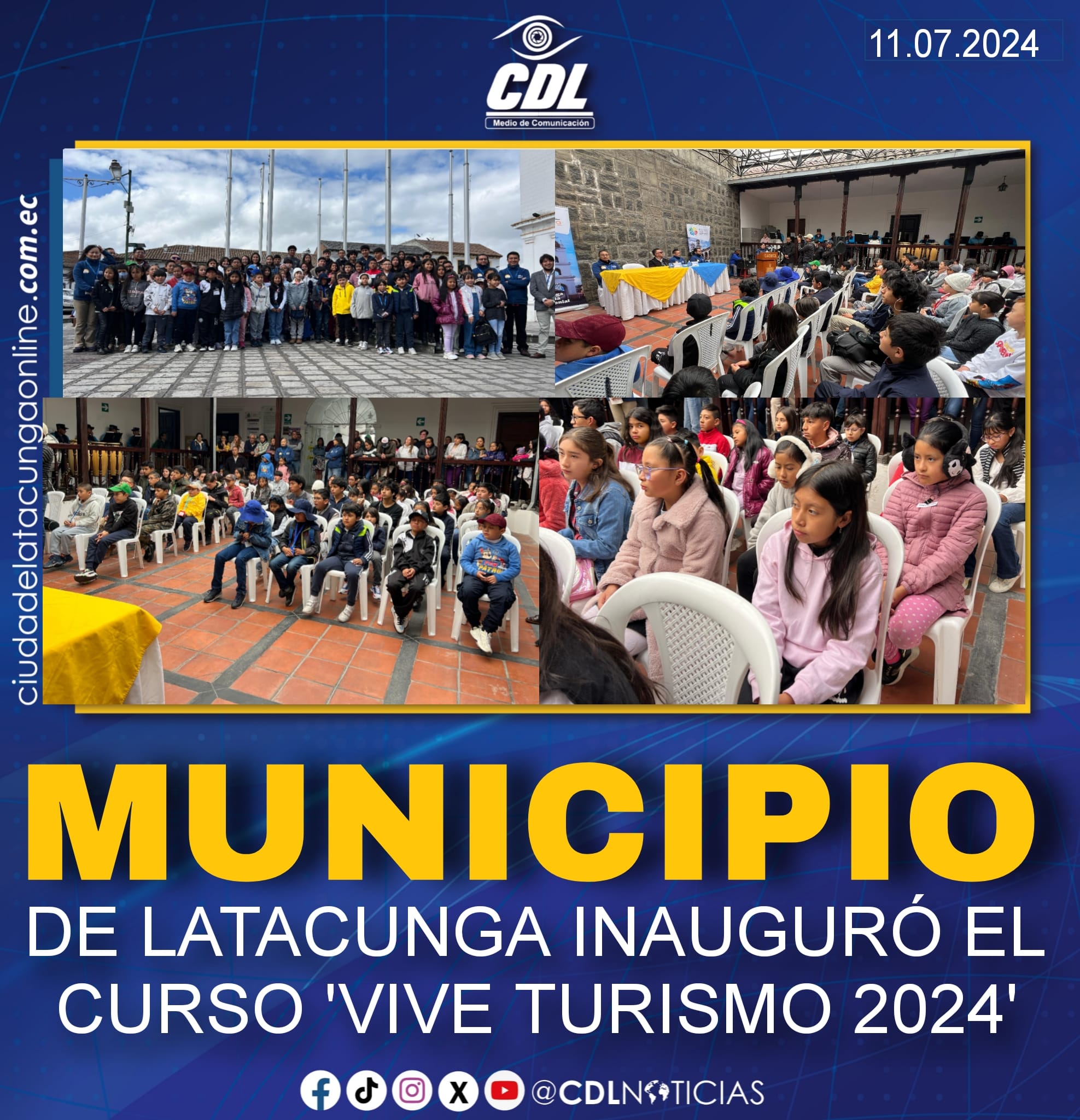 MUNICIPIO DE LATACUNGA INAUGURÓ EL CURSO VIVE TURISMO 2024