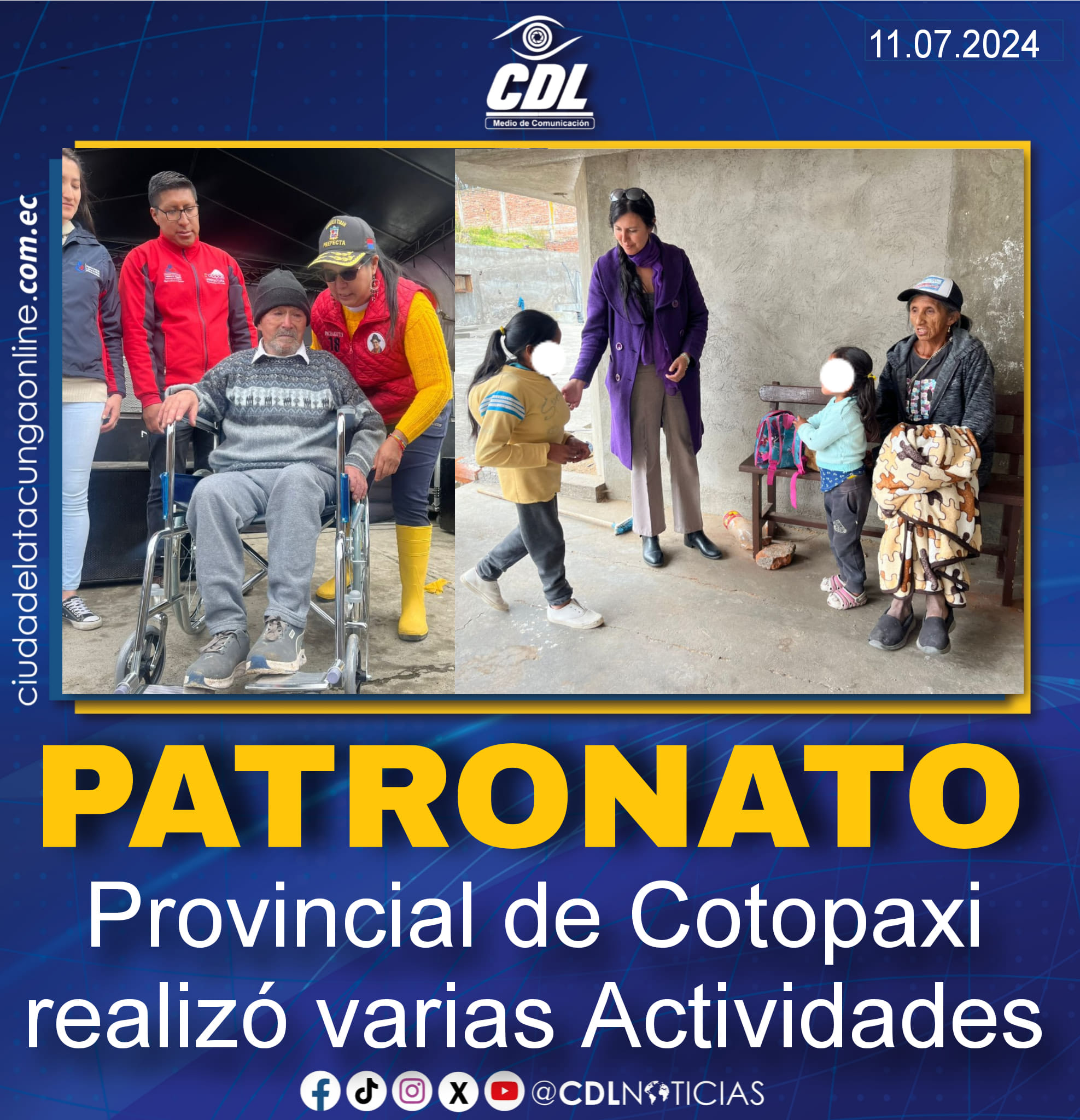 Patronato Provincial de Cotopaxi realizó varias Actividades