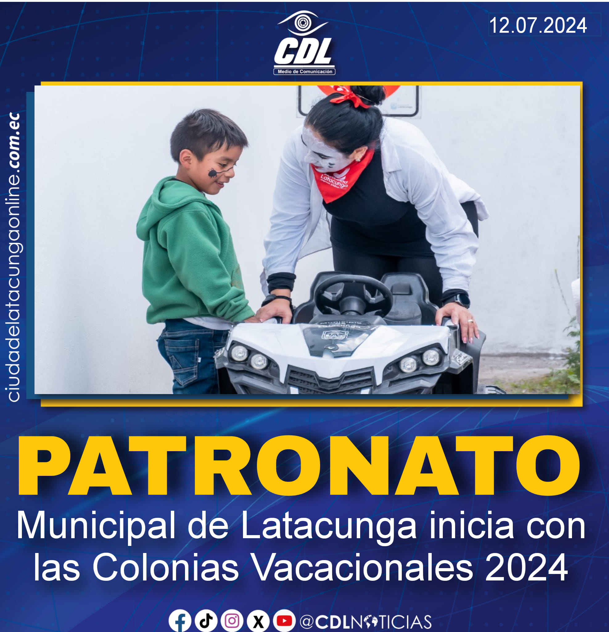 Patronato Municipal de Latacunga inicia con las Colonias Vacacionales 2024