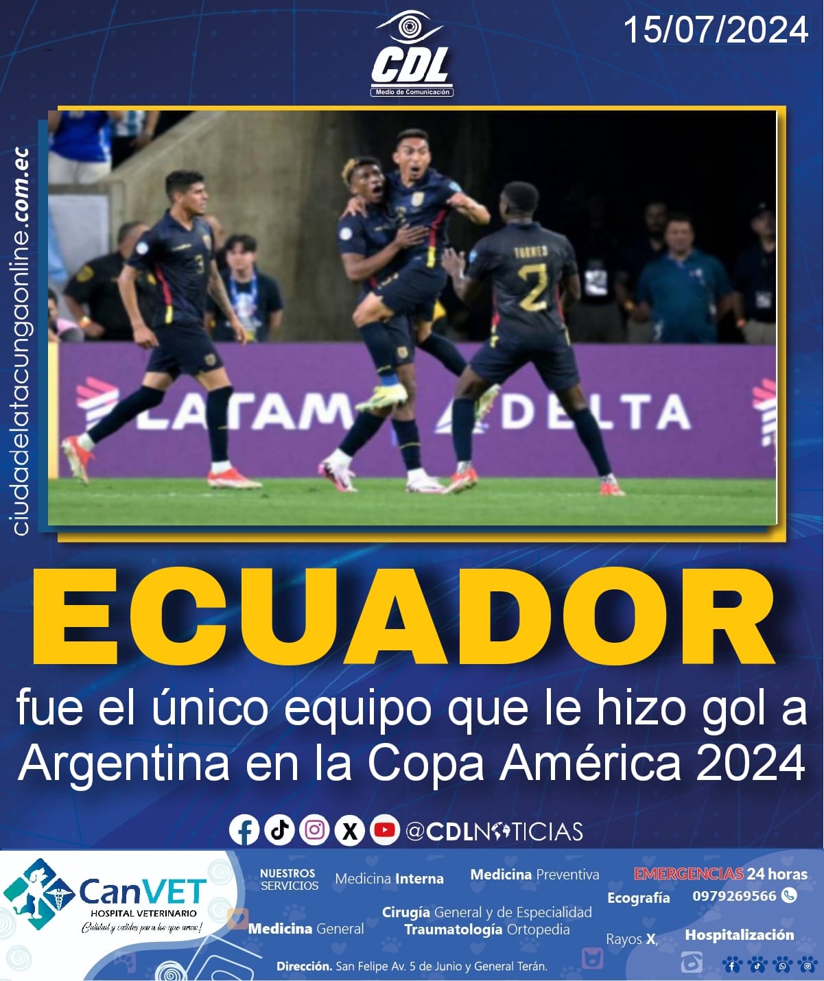 Ecuador fue el único equipo que le hizo gol a Argentina en la Copa América 2024