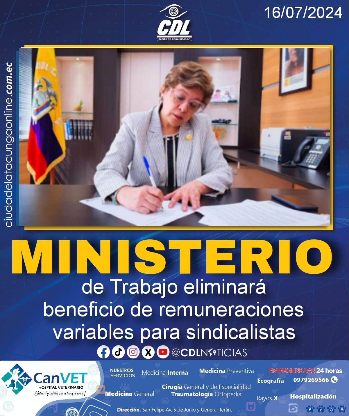 Ministerio de Trabajo eliminará beneficio de remuneraciones variables para sindicalistas