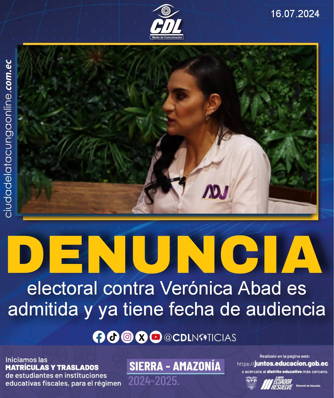 La denuncia electoral contra Verónica Abad es admitida y ya tiene fecha de audiencia
