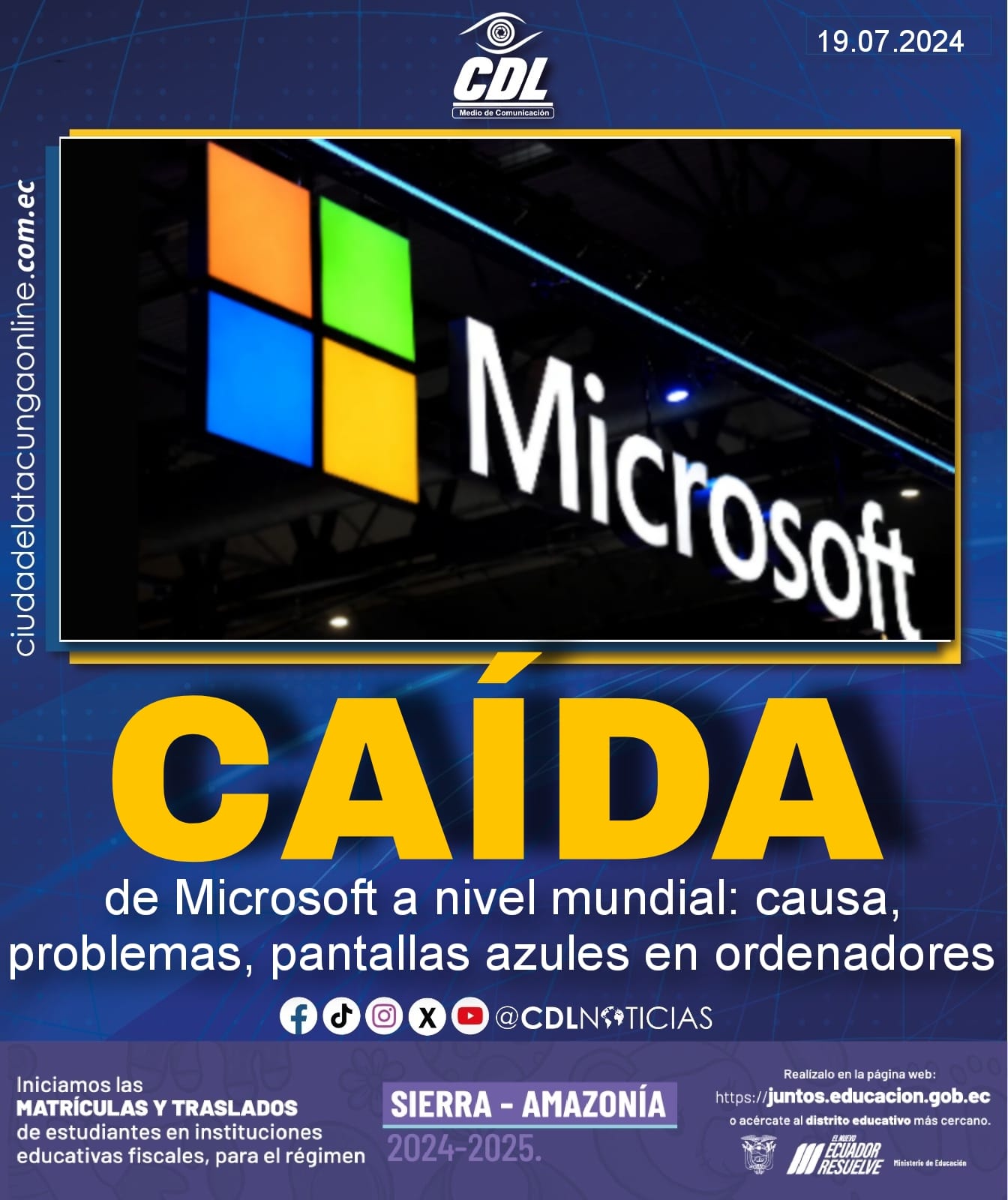 Caída de Microsoft a nivel mundial: causa, problemas, pantallas azules en ordenadores…