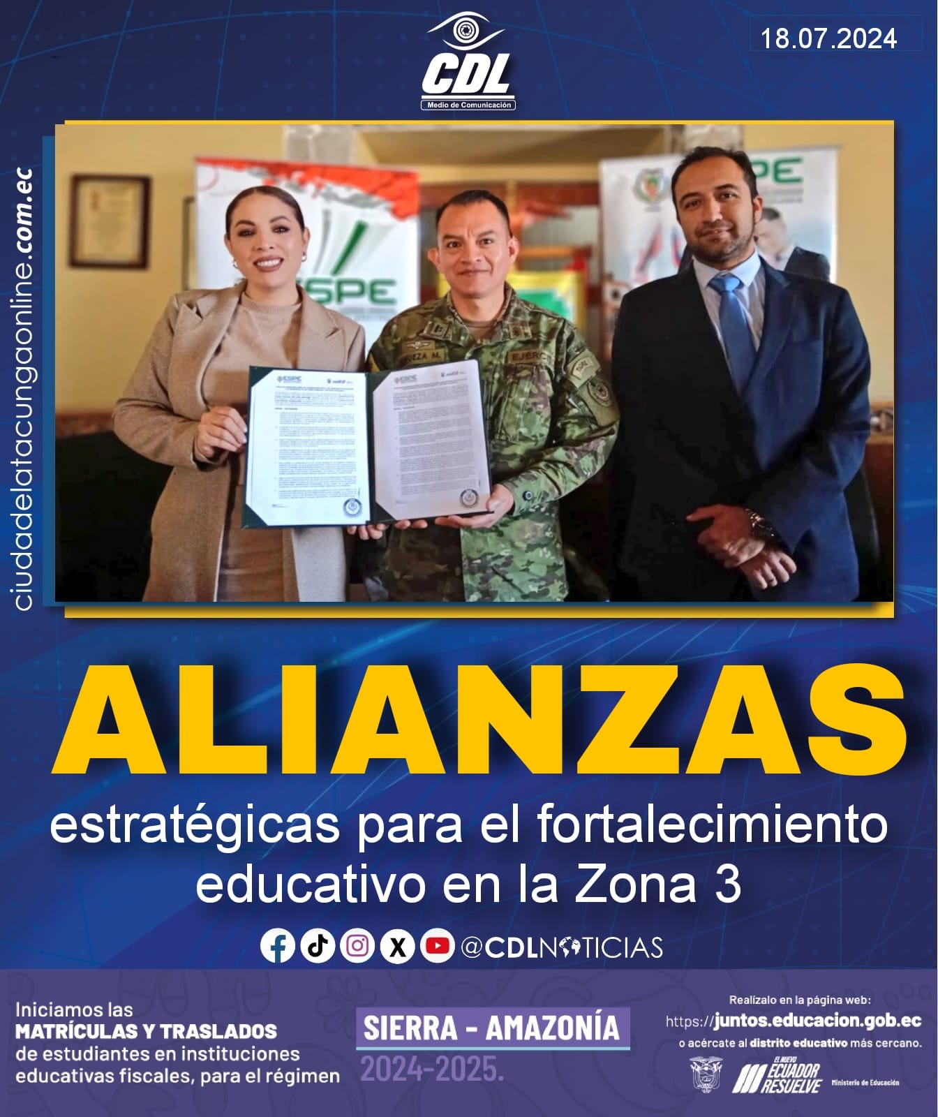 Alianzas estratégicas para el fortalecimiento educativo en la Zona 3