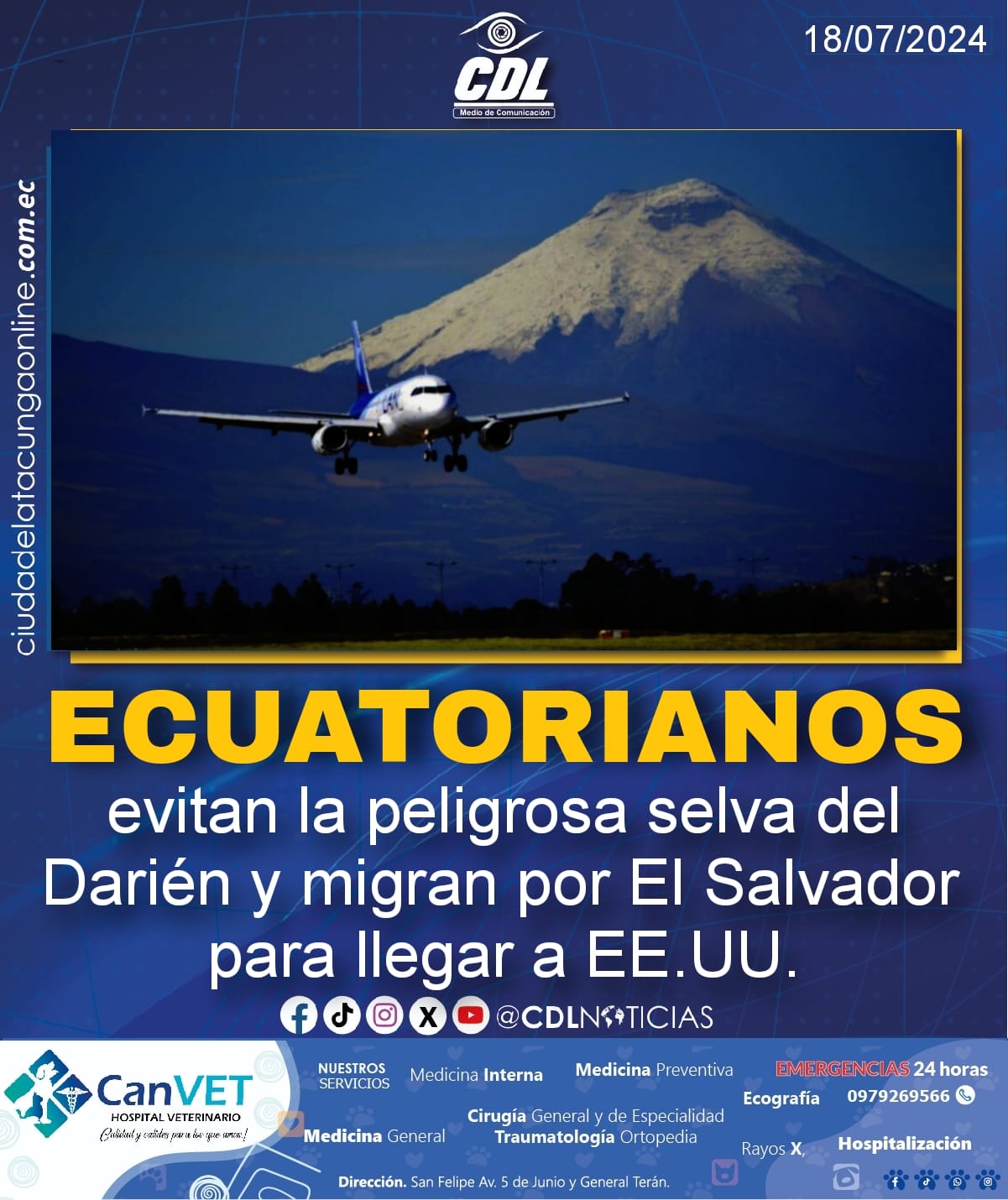 Ecuatorianos evitan la peligrosa selva del Darién y migran por El Salvador para llegar a EE.UU.