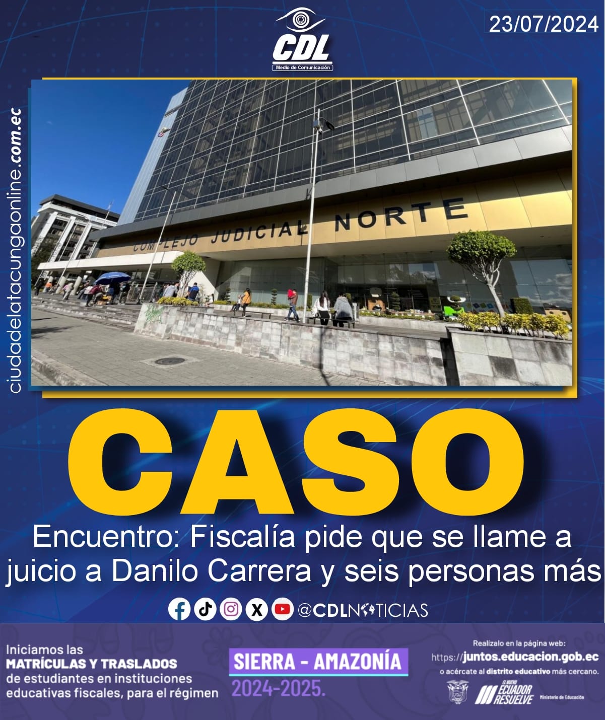 Caso Encuentro: Fiscalía pide que se llame a juicio a Danilo Carrera y seis personas más
