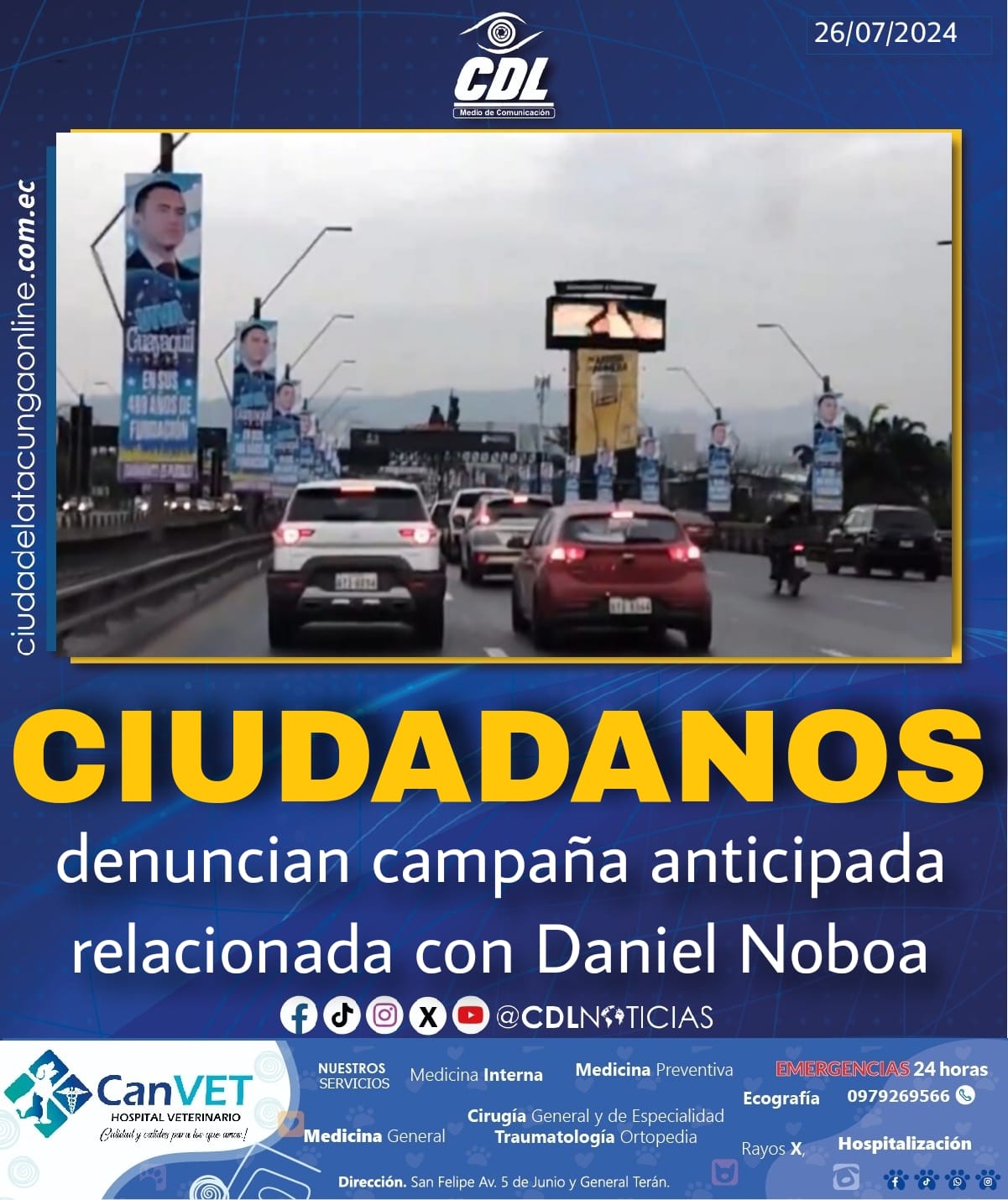 Ciudadanos denuncian campaña anticipada relacionada con Daniel Noboa