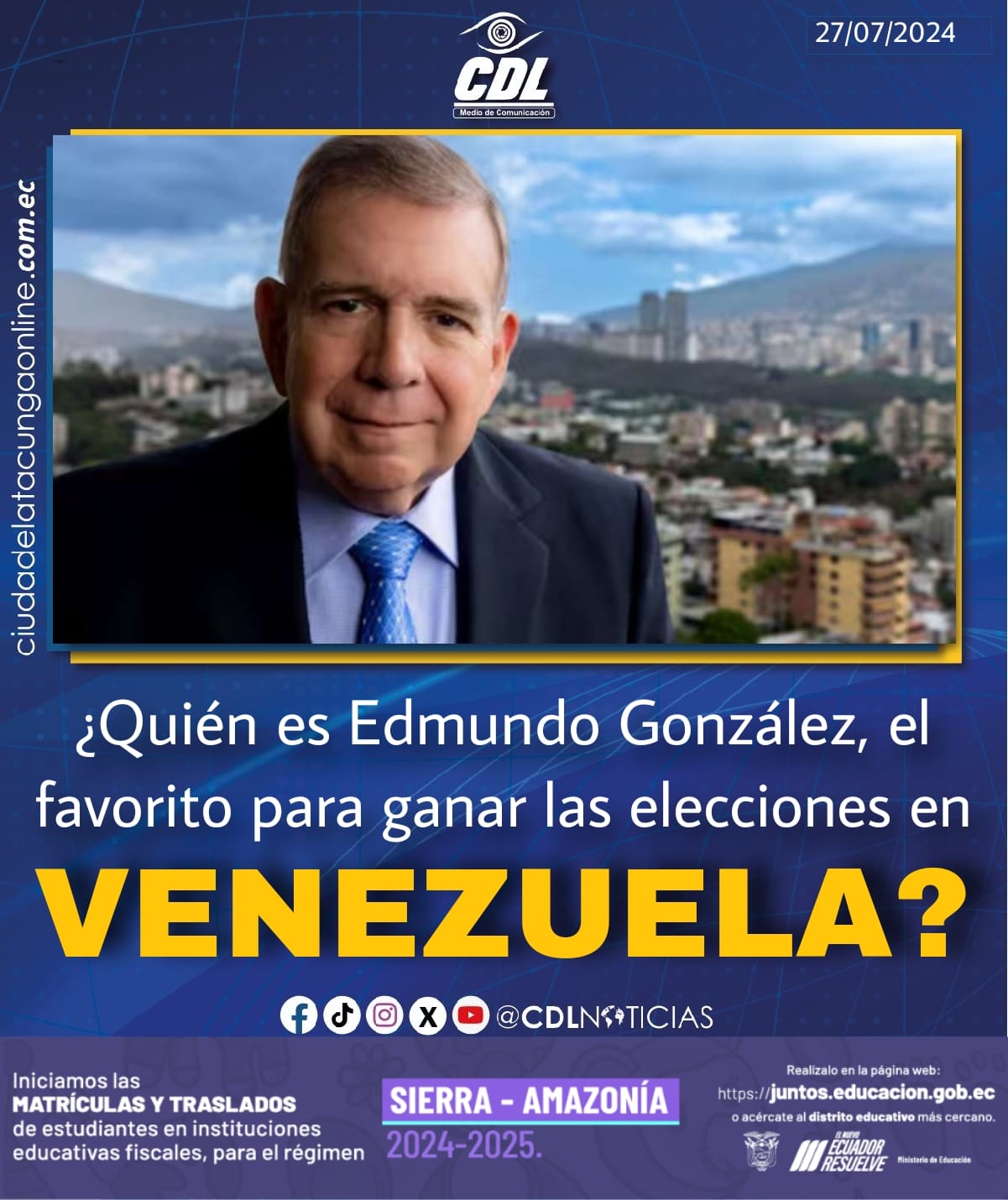 ¿Quién es Edmundo González, el favorito para ganar las elecciones en Venezuela?