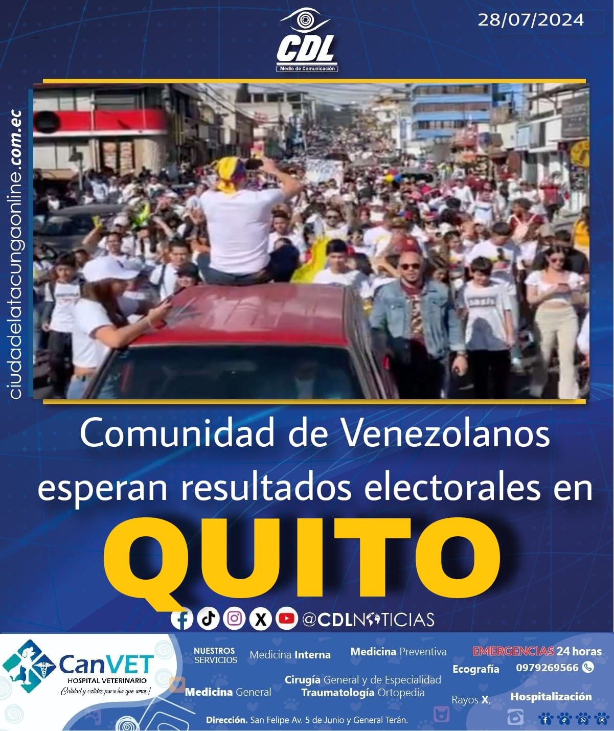 Comunidad de Venezolanos esperan resultados electorales en Quito