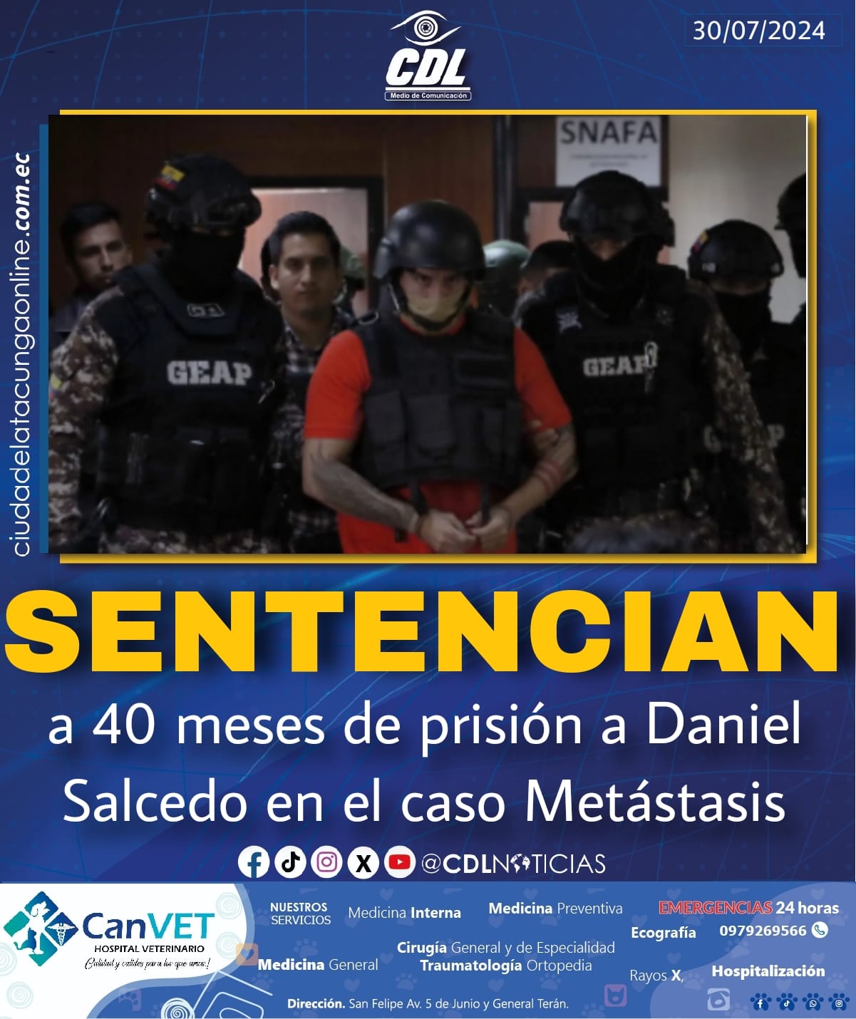 Sentencian a 40 meses de prisión a Daniel Salcedo en el caso Metástasis
