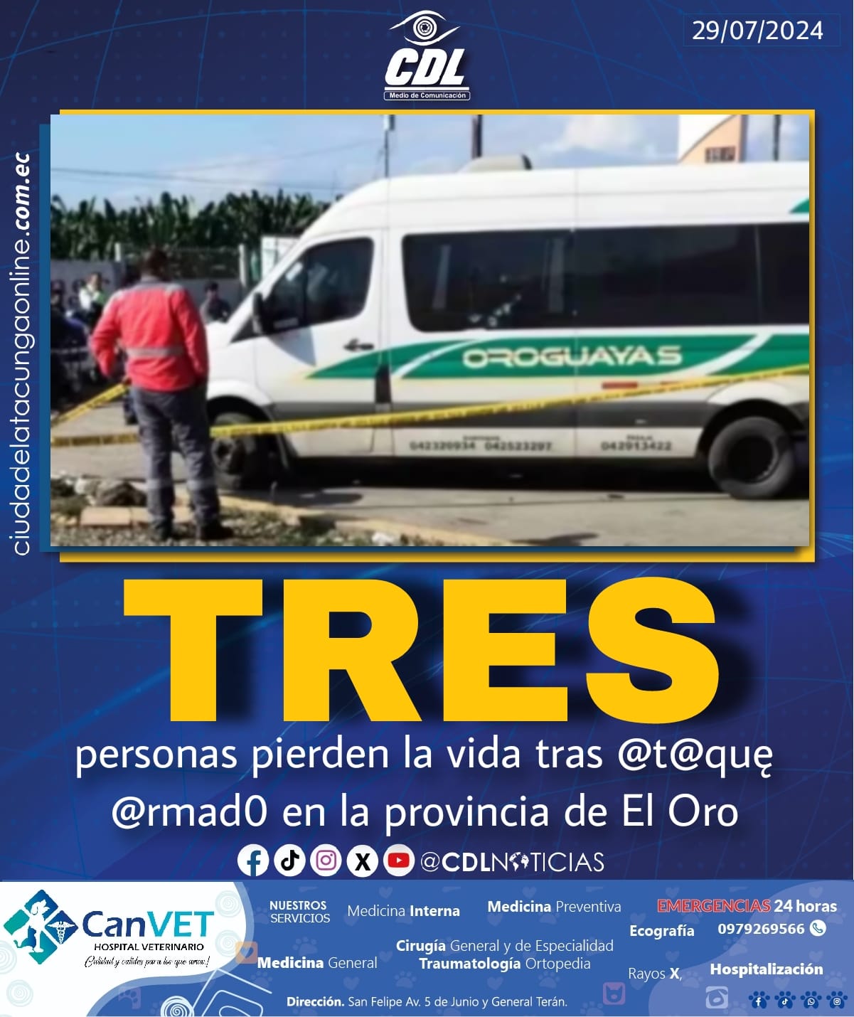 Tres personas pierden la vida tras @t@quę @rmad0 en la provincia de El Oro