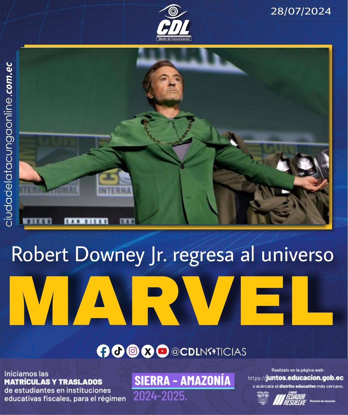 Robert Downey Jr. regresa al universo Marvel