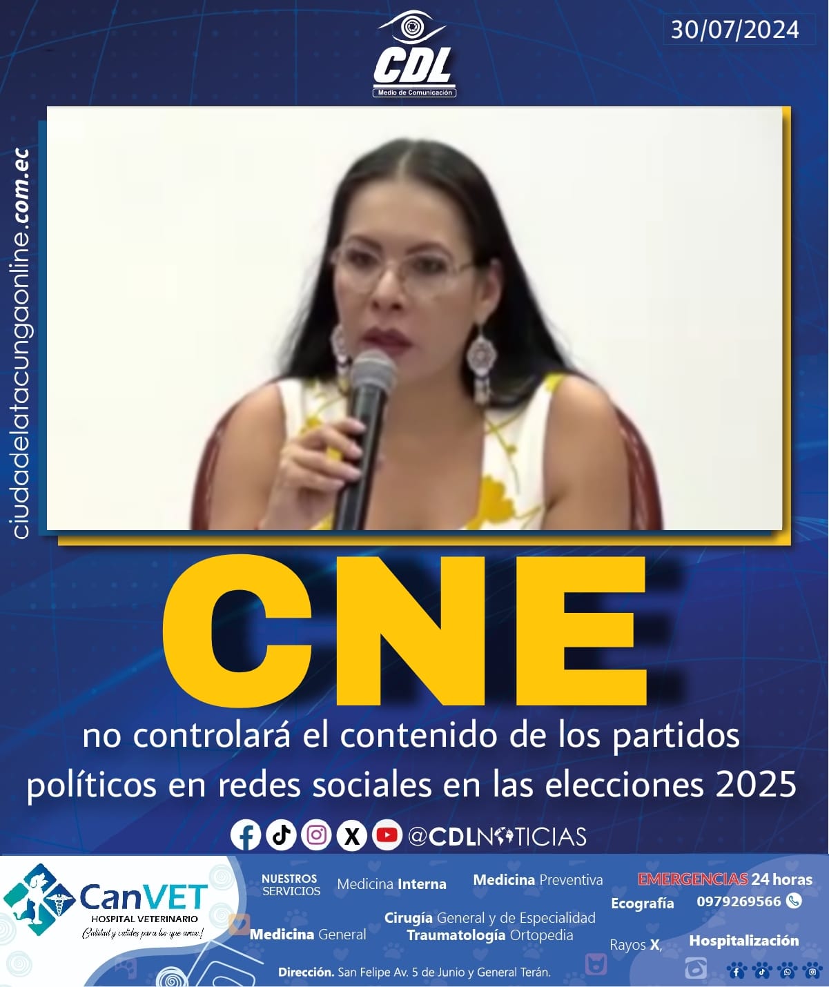 El CNE no controlará el contenido de los partidos políticos en redes sociales en las elecciones 2025